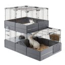 Ferplast (Ферпласт) Cage Multipla Double Black модульная клетка для средних грызунов, 107,5x72x96,5 см (черный металл)