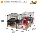 Ferplast (Ферпласт) Cage Multipla Hamster Large Black клетка для хомяка,107,5x37,5x42 см (черный металл)