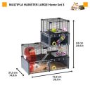 Ferplast (Ферпласт) Cage Multipla Hamster Large Black клетка для хомяка,107,5x37,5x42 см (черный металл)