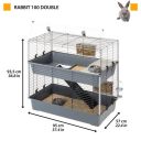 Ferplast (Ферпласт) Cage Rabbit 100 Double Black клетка для кролика, 95x57x93,5 см (черный металл)