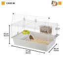 Ferplast (Ферпласт) Cage Rabbit 80 Gray - Клетка для морской свинки, 77x48x42 см