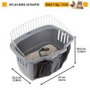 Ferplast (Ферпласт) Carrier Atlas Bike 20 Rapid переноска на велосипед для мелких собак до 7 кг, 47x35,5x34,5 см (серый)