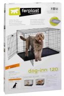 Ferplast (Ферпласт) Dog-Inn 120 складная клетка для крупных собак до 50 кг, 123,8x76,2x81,2 см (черный)
