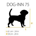 Ferplast (Ферпласт) Dog-Inn 75 складана клітка для середніх собак до 12 кг, 77,4x48,5x54,6 см (чорний)