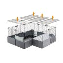Ferplast (Ферпласт) Cage Multipla Maxi Black модульная клетка для средних грызунов, 142,5x72x50 см (черный металл)