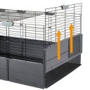 Ferplast (Ферпласт) Cage Multipla Maxi Black модульная клетка для средних грызунов, 142,5x72x50 см (черный металл)