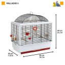 Ferplast (Ферпласт) Cage Palladio 3 Black клетка для канареек и других мелких экзотических птиц, 50х30х64 см (черный)