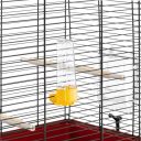 Ferplast (Ферпласт) Cage Rekord 3 Black клетка для канареек и небольших экзотических птиц, 49х30х48,5 см (черный металл)