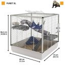 Ferplast (Ферпласт) Cage Furat Extra Large клетка для хорьков, 80x75x86,5 см (серый металл)
