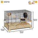 Ferplast (Ферпласт) Cage Karat 80 клетка для хомяков и мышей со стекляным поддоном, 78.5x45.5x52.5 см