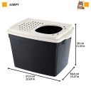 Ferplast (Ферпласт) Toilet Home Jumpy туалет закрытого типа для кошек с верхним входом, 38,8х57,5х39 см