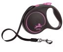Flexi Black Design L - поводок-рулетка для собак весом до 50 кг, лента, 5 м