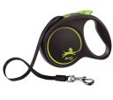 Flexi Black Design M - поводок-рулетка для собак весом до 25 кг, лента, 5 м