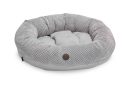 Harley & Cho (Харли энд Чо) Bagel Silver овальный лежак для кошек и собак (серый)