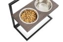 Harley & Cho (Харли энд Чо) Brown Lift Wood + Black миски на подставке c регулируемой высотой для собак