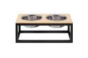 Harley & Cho (Харли энд Чо) Dinner Beige Stone + Black миски на подставке для собак