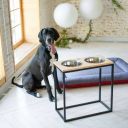 Harley & Cho (Харли энд Чо) Dinner Natural wood + Black миски на подставке для собак