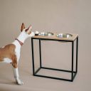 Harley & Cho (Харли энд Чо) Dinner Natural wood + Black миски на подставке для собак