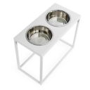 Harley & Cho (Харли энд Чо) Dinner White Stone + White миски на подставке для собак