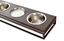 Harley & Cho (Харли энд Чо) Lunch Bar Brown wood + Black миска тройная на подставке для собак и кошек