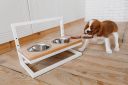 Harley & Cho (Харли энд Чо) Natural Lift Wood + White миски на подставке c регулируемой высотой для собак