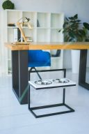 Harley & Cho (Харли энд Чо) White Lift Wood + Black миски на подставке c регулируемой высотой для собак