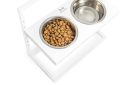 Harley & Cho (Харли энд Чо) White Lift Wood + White миски на подставке c регулируемой высотой для собак