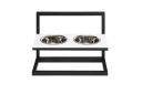 Harley & Cho (Харли энд Чо) White Stone Lift + Black миски на подставке с регулируемой высотой для собак