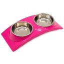 Kika (Кика) Rainbow двойная миска для кошек и собак, S, 2*200 мл