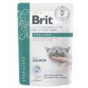 Brit (Брит) VetDiet Care Sterilised - Корм влажный для кастрированных взрослых кошек всех пород с лососем