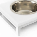 Harley & Cho (Харли энд Чо) Lunch Bar White Stone + White Миска двойная на подставке для кошек и собак