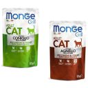 Monge (Монж) Grill Adult Cat Multipack Rabbit & Lambb - Набор паучей для кошек с кроликом и ягненком