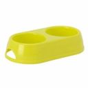 Moderna Модерна ЭКО двойная миска для собак и кошек, пластик, 2х230 мл, d-9 см