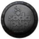 SodaPup (Сода Пап) Bottle Top Flyer Small – Игрушка Фрисби из каучука для собак и щенков, черная