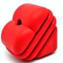 SodaPup (Сода Пап) Rubber Heart – Жевательная игрушка-диспенсер Сердце для лакомств из суперпрочного материала для собак