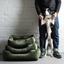 Harley & Cho (Харли энд Чо) Dreamer Green Velour лежак для кошек и собак (зеленый)