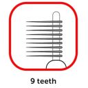 Flamingo (Фламинго) Detangler Comfort - Расческа для распутывания длинной шерсти у собак, 9 зубцов, 18×6 см