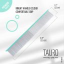 Tauro Pro Line (Тауро про Лайн) Ultra Light Line расческа с алюминиевой ручкой и зубчиками из нержавеющей стали, мятный