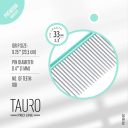 Tauro Pro Line (Тауро про Лайн) Ultra Light Line расческа с алюминиевой ручкой и зубчиками из нержавеющей стали, мятный