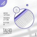 Tauro Pro Line (Тауро про Лайн) Ultra Light Line расческа с алюминиевой ручкой и зубчиками из нержавеющей стали, фиолетовый