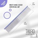 Tauro Pro Line (Тауро про Лайн) Ultra Light Line расческа с алюминиевой ручкой и зубчиками из нержавеющей стали, фиолетовый