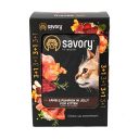 Savory (Сейвори) Kitten - Набор влажных кормов 3+1 для котят, кусочки ягненка с тыквой в желе