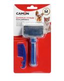 Camon (Камон) Cardatore cromato Con pettinino - щітка-пуходерка з гребінцем
