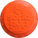 SodaPup (Сода Пап) Bottle Top Flyer Small – Игрушка Фрисби из каучука для собак и щенков, оранжевая