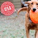 SodaPup (Сода Пап) Bottle Top Flyer Small – Игрушка Фрисби из каучука для собак и щенков, оранжевая