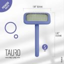 Tauro Pro Line (Тауро про Лайн) Расческа-щетка деревяная прямоугольная для кошек и собак, фиолетовый