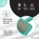 Tauro Pro Line (Тауро про Лайн) Расческа-щетка деревяная прямоугольная для кошек и собак, мятный