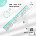 Tauro Pro Line (Тауро про Лайн) Ultra Light Line расческа с алюминиевой ручкой и зубчиками из нержавеющей стали, мятный