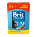 Brit Premium (Брит Премиум) Cat pouch Salmon&Trout- Набор паучей с лососем и форелью для кошек