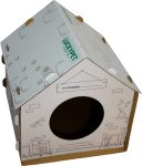 LuckyPet Домик Уикенд картонный для кошек и маленьких собак, белый